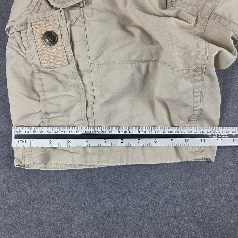 Hurley Cargo Shorts Mens 32 Khaki Good 100% Cotton Utility Multi-Pocket - Picture 5 of 13